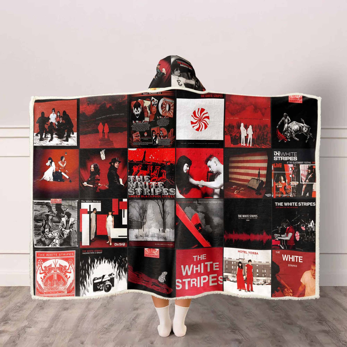 The White Stripes Wearable Hooded Blanket – Garage Rock Heat You Can Wear