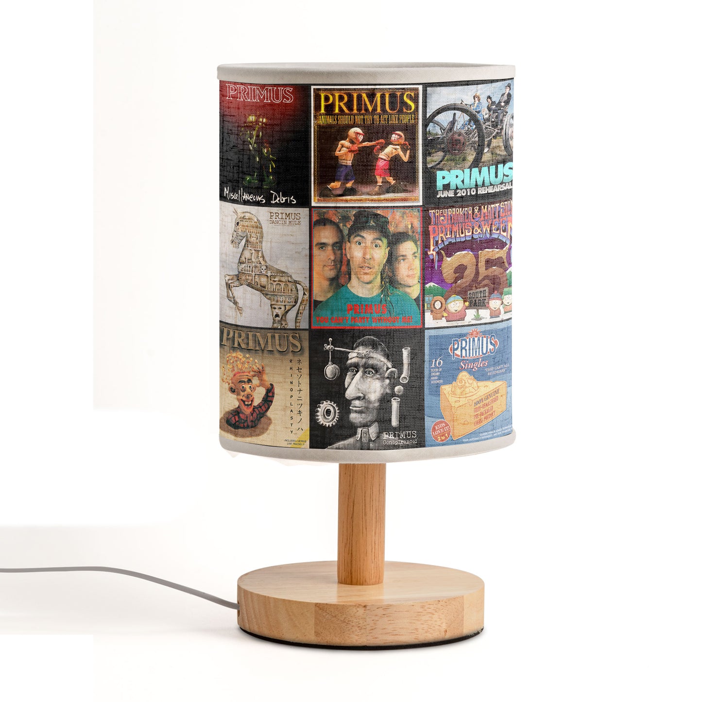 Primus Band Album Cover Collage Table Lamp - Alternative Rock Music