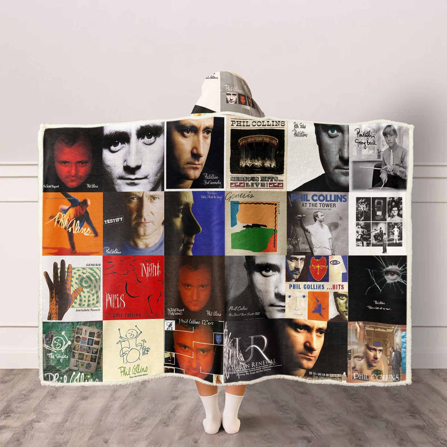 Phil Collins Wearable Hooded Blanket – A Cozy Tribute to an Iconic Voice