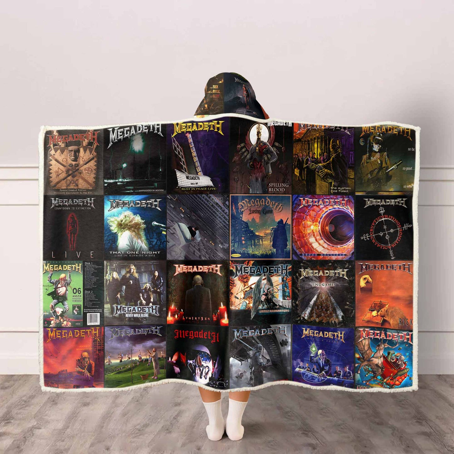 Megadeth Wearable Hooded Blanket – Thrash Metal Fury You Can Wrap Around You