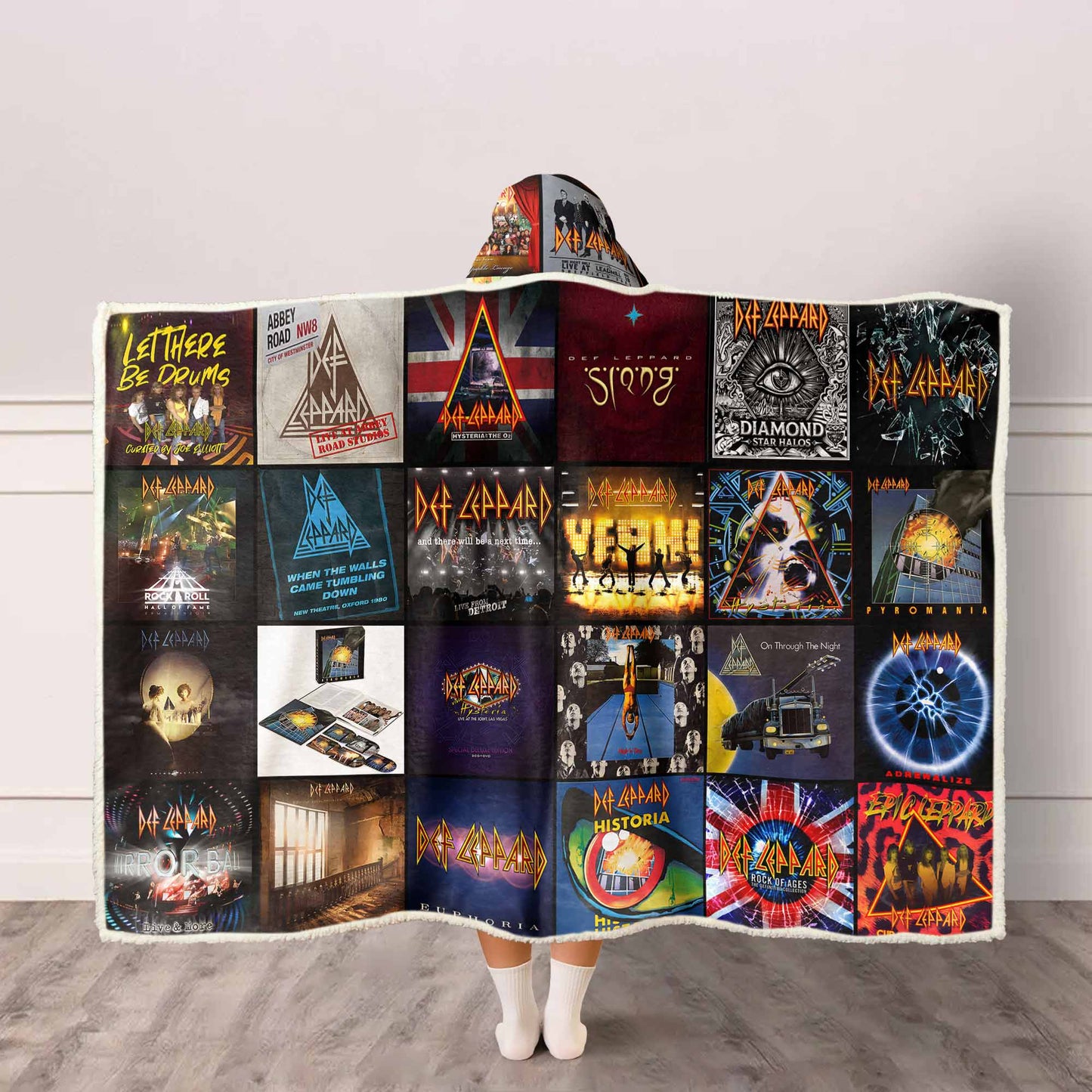 Def Leppard Wearable Hooded Blanket – Arena Rock Energy You Can Wear