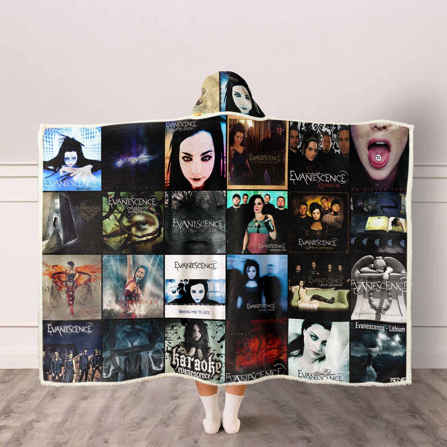 Evanescence Wearable Hooded Blanket – A Dark, Haunting Rock Comfort Piece