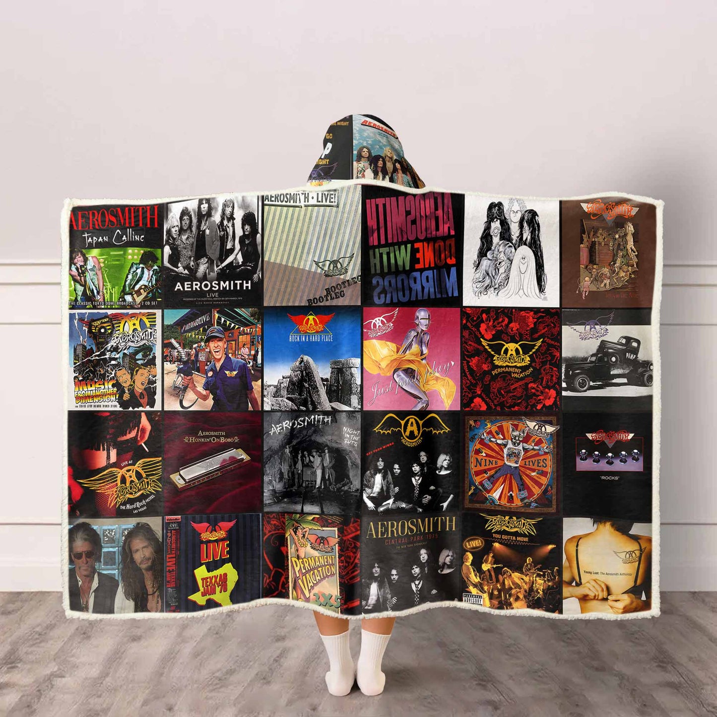 Aerosmith Wearable Hooded Blanket – Classic Rock Energy You Can Wear