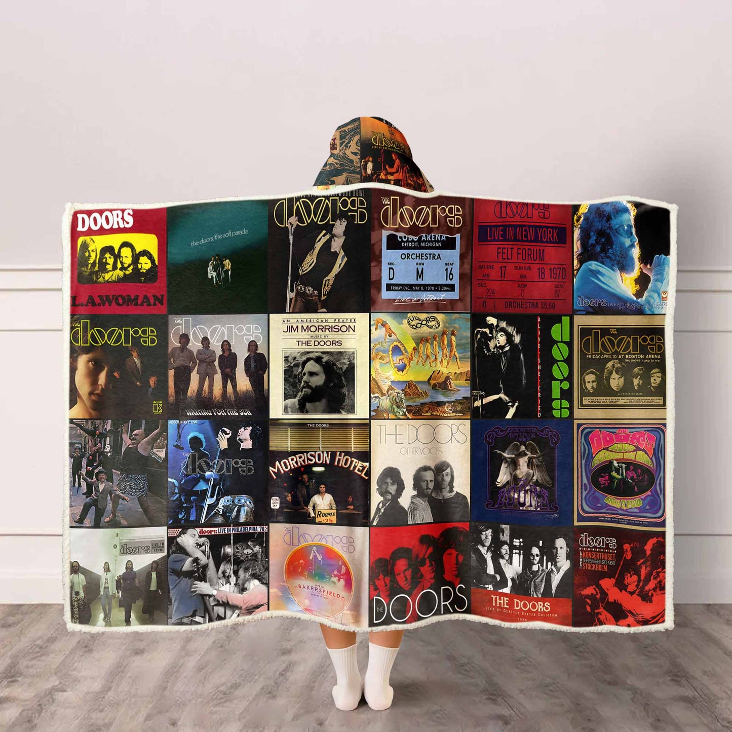 The Doors Wearable Hooded Blanket – Psychedelic Rock Nostalgia You Can Wear