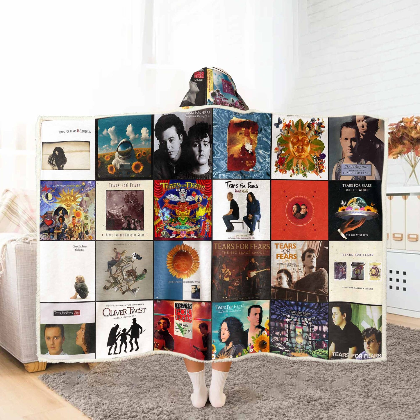 Tears For Fears Wearable Hooded Blanket – A Cozy Tribute to Iconic Albums