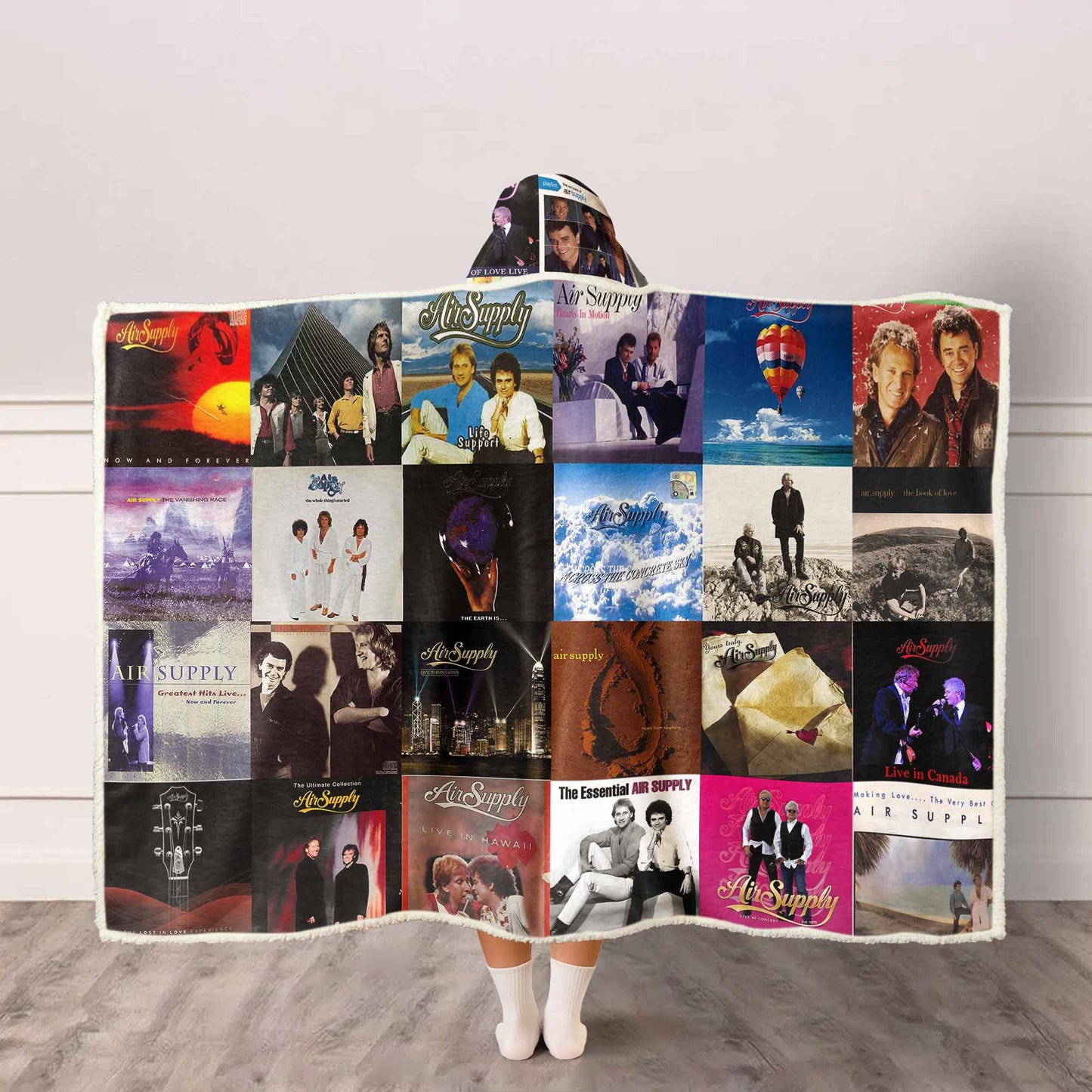 Air Supply Wearable Hooded Blanket – Soft Rock Comfort You Can Wrap Around You