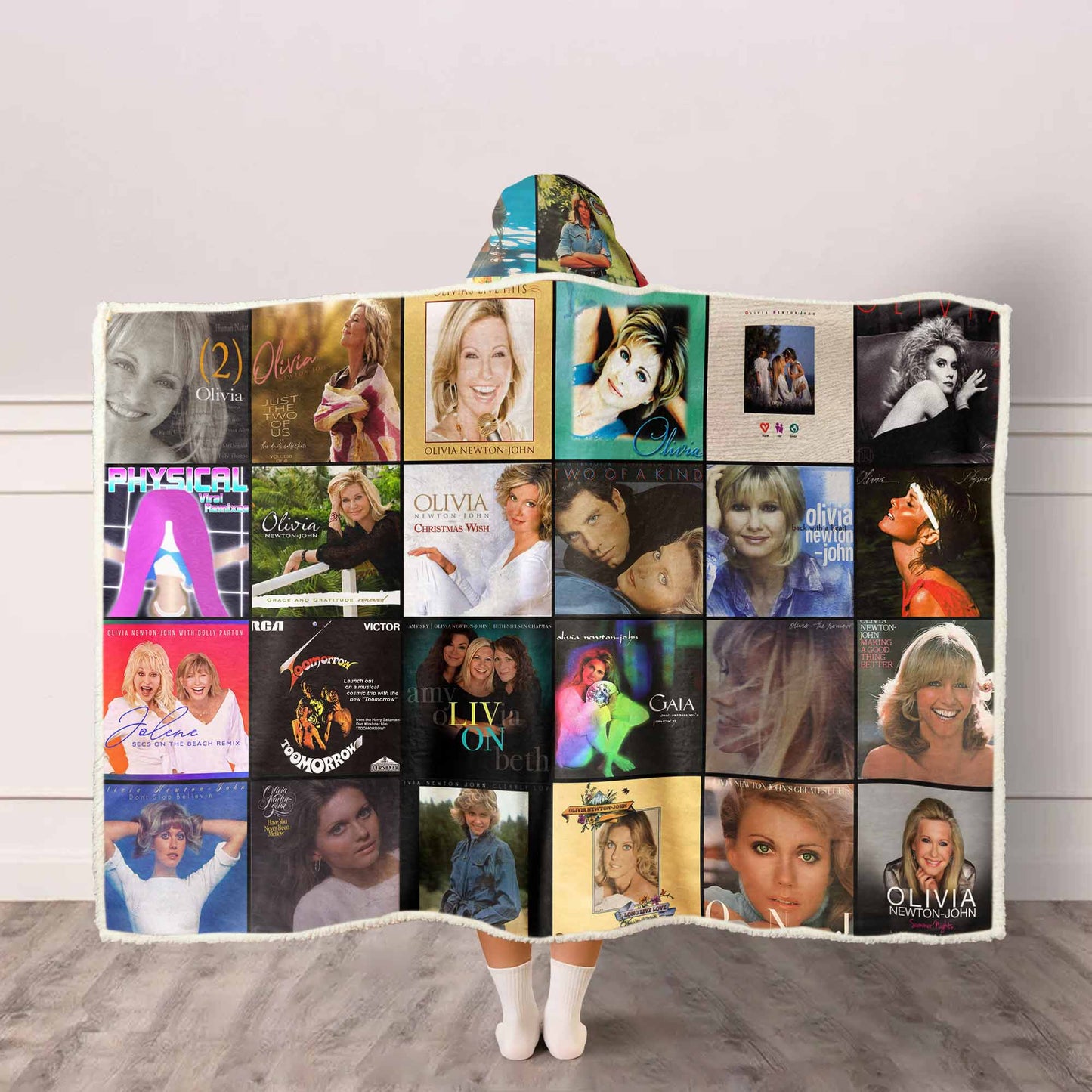 Olivia Newton-John Wearable Hooded Blanket – Timeless Pop Warmth You Can Wear