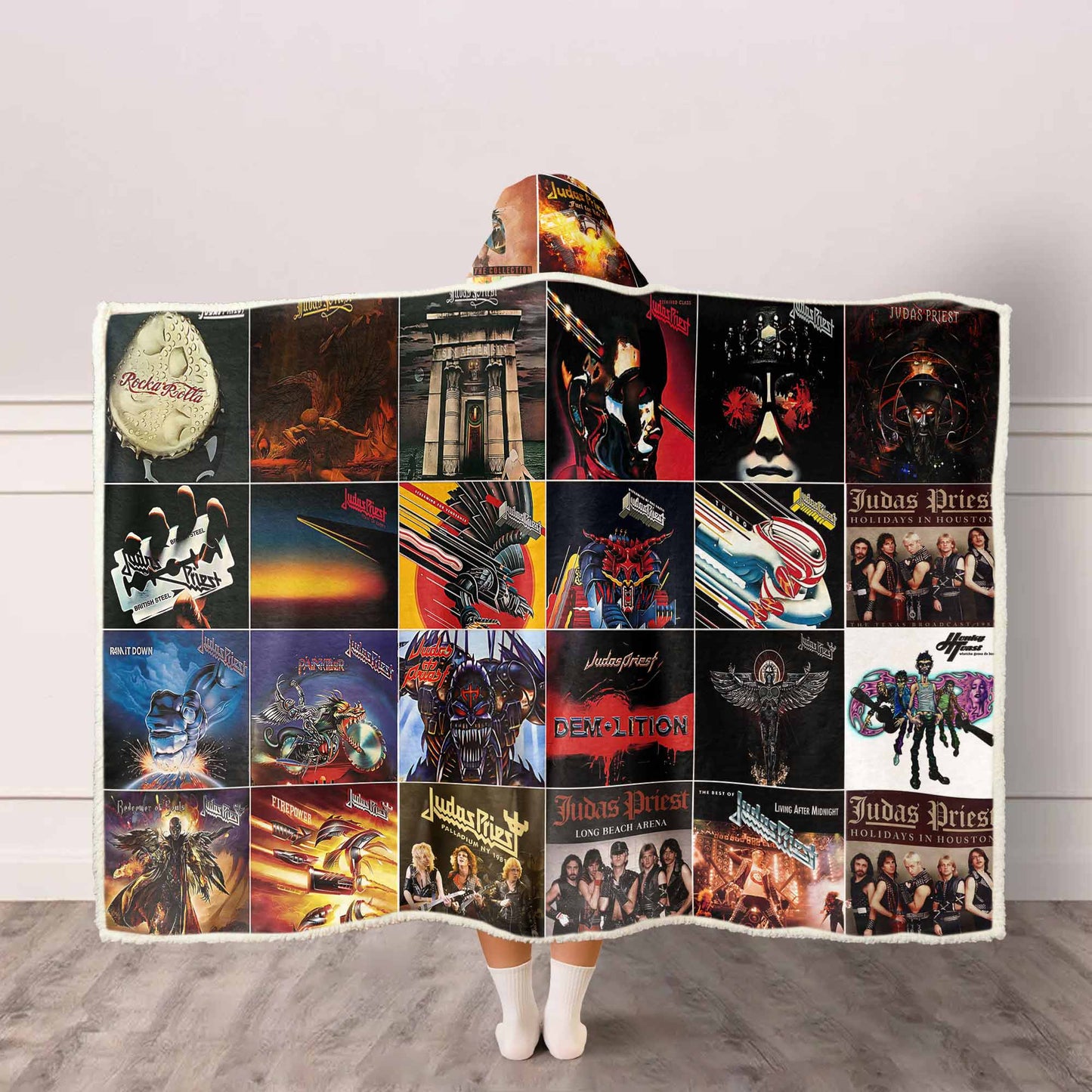 Judas Priest Wearable Hooded Blanket – Heavy Metal Glory You Can Wear