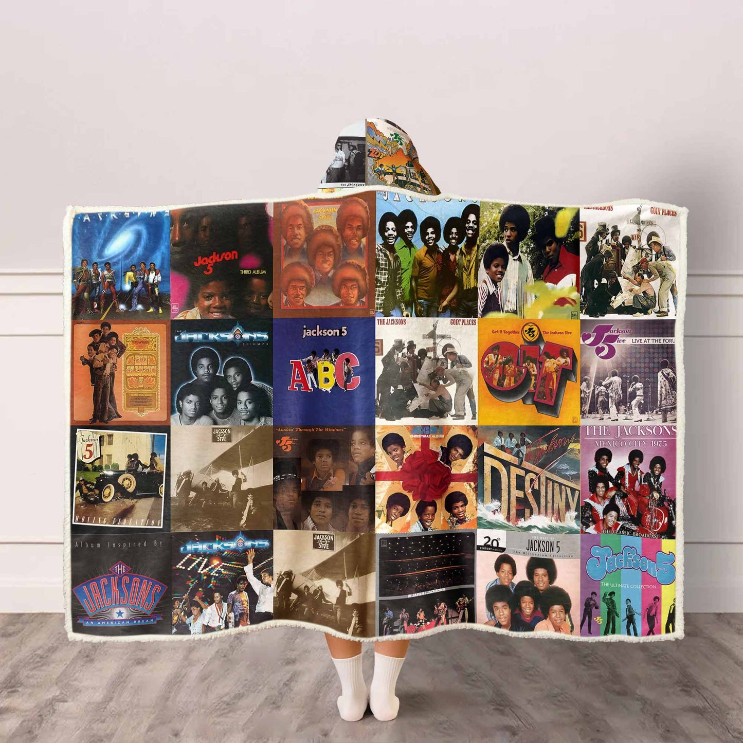 Jackson 5 Wearable Hooded Blanket – Motown Magic You Can Wear