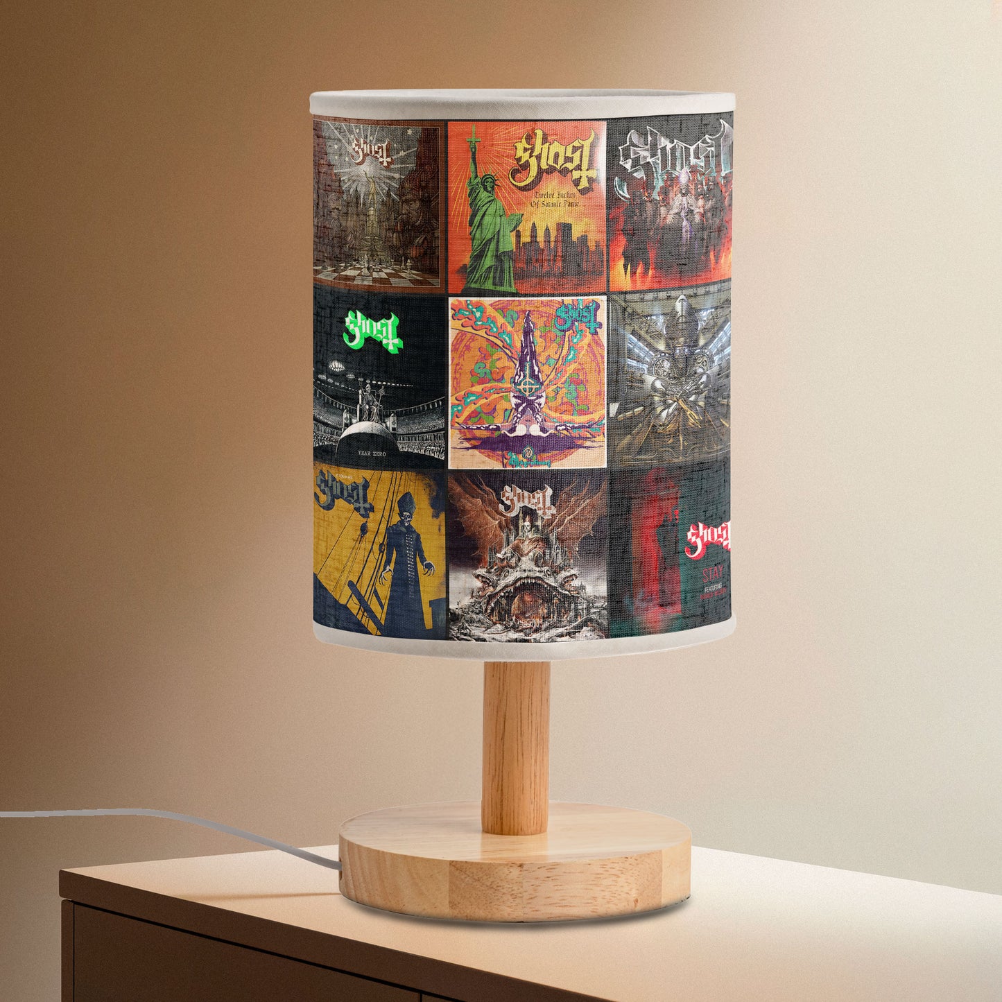 Ghost Fabric Lamp – Haunting Album Art Collection