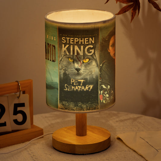 Stephen King Horror Fabric Lamp – Featuring IT, The Shining, The Stand, Pet Sematary, and Carrie