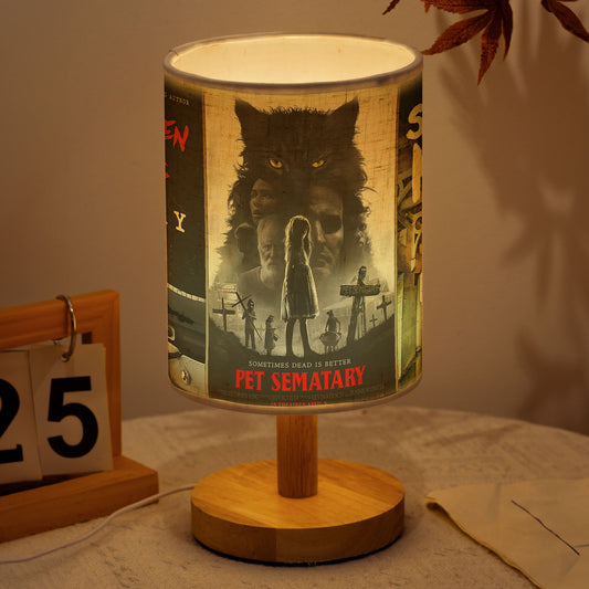 Stephen King Horror Book Cover Fabric Lamp