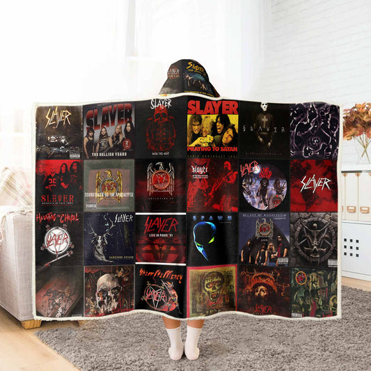Slayer Album Art Wearable Hooded Blanket – Thrash Metal Fan Gift