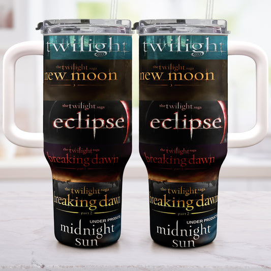 Twilight Saga Movie Titles Travel Tumbler 🌘✨
