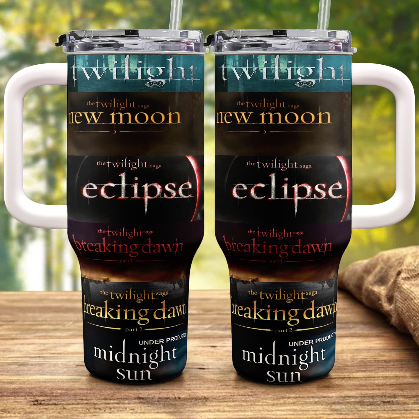 Twilight Saga Movie Titles Travel Tumbler 🌘✨