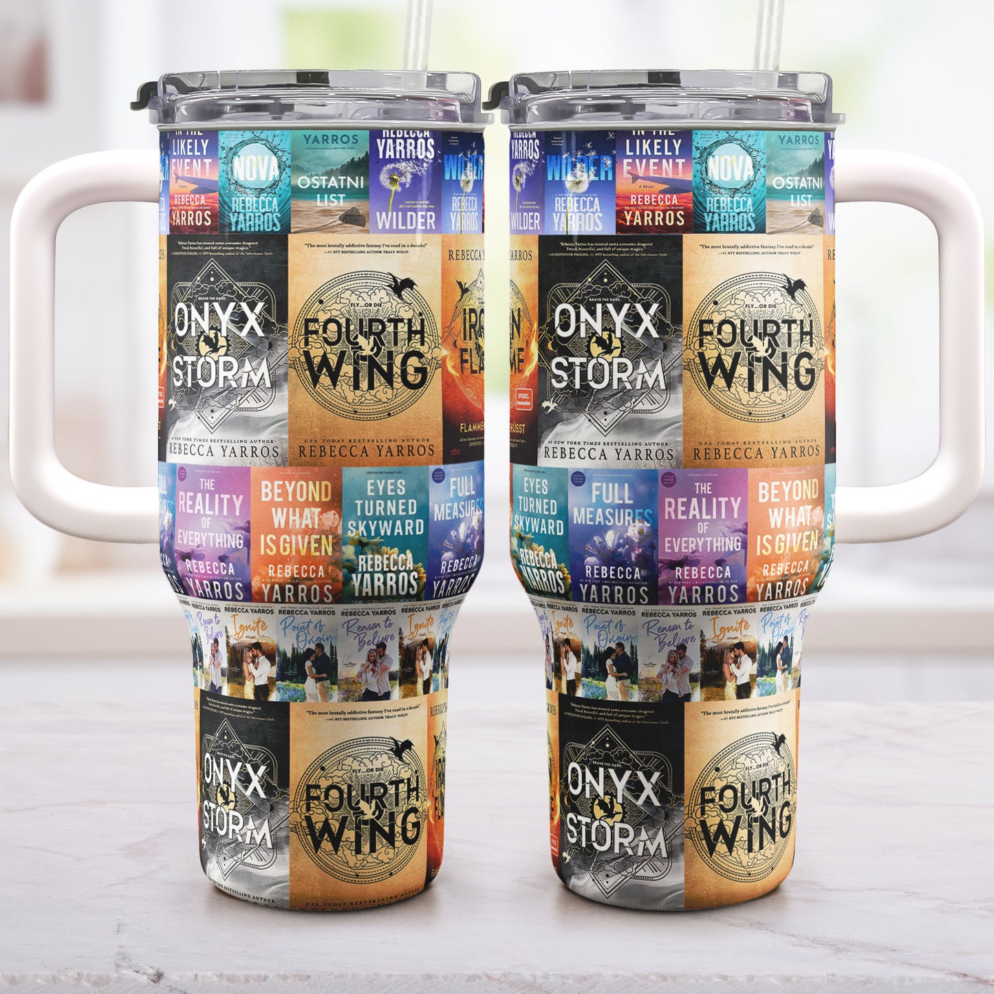 Rebecca Yarros Book Lover Tumbler 40oz – Fantasy & Romance Edition