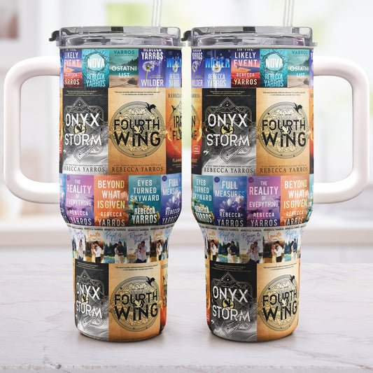 Rebecca Yarros Book Lover Tumbler 40oz – Fantasy & Romance Edition