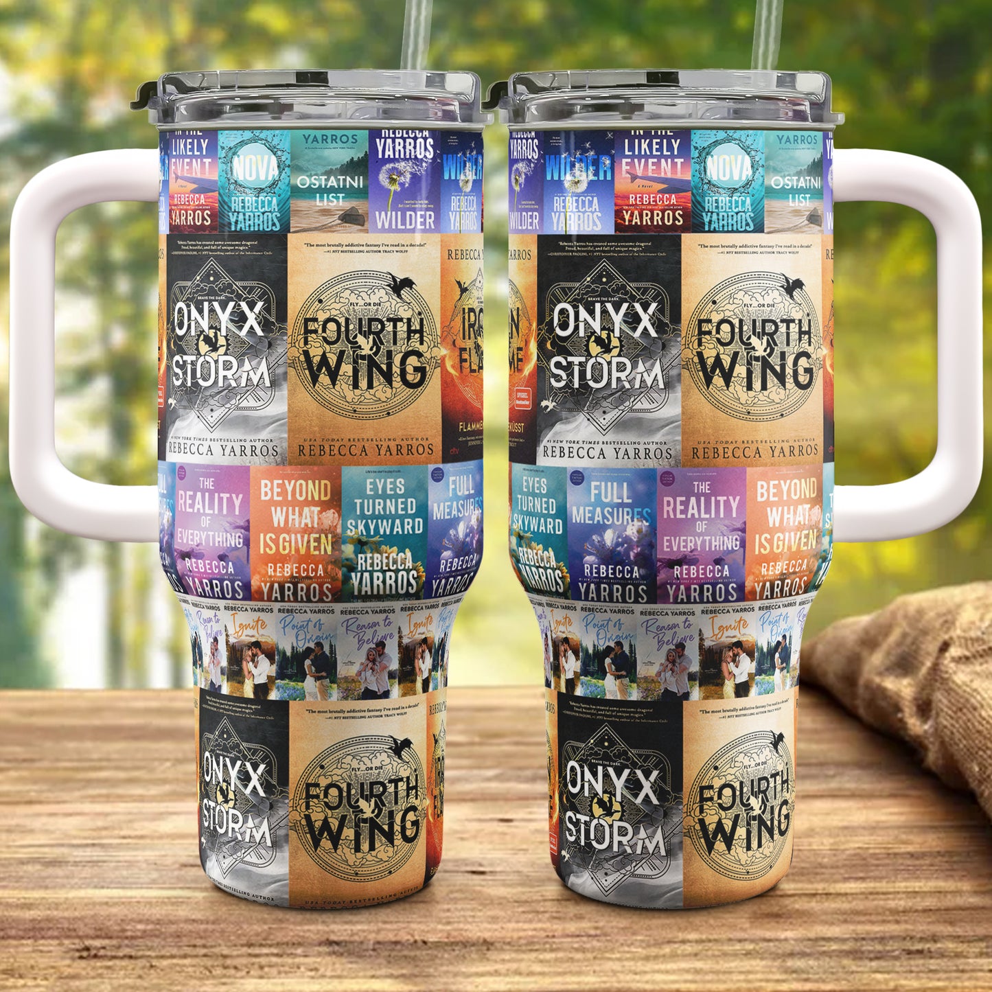 Rebecca Yarros Book Lover Tumbler 40oz – Fantasy & Romance Edition