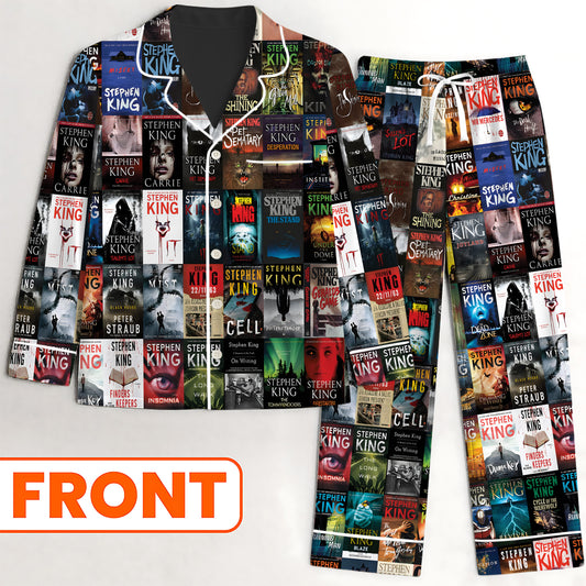 Stephen King Book Cover Pajamas – Horror Novel Print Sleepwear Set