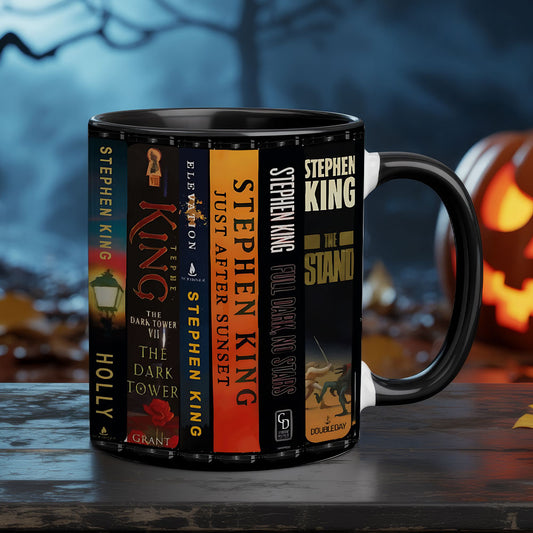 Stephen King Horror Book Spine Accent Mug
