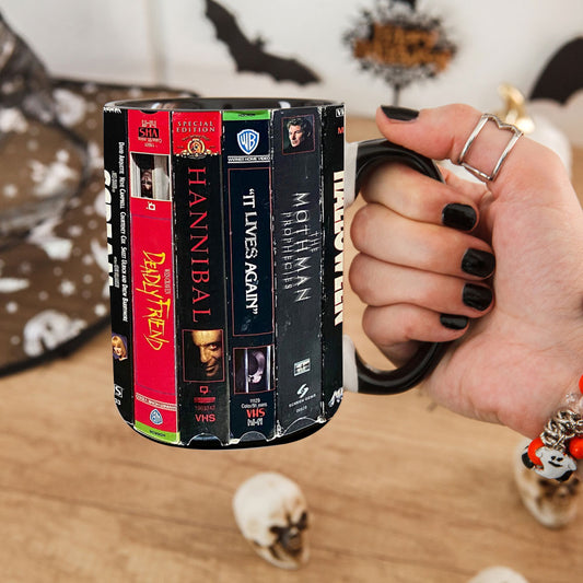 VHS Horror Classics Accent Coffee Mug – Halloween Throwback Edition 80s 90s