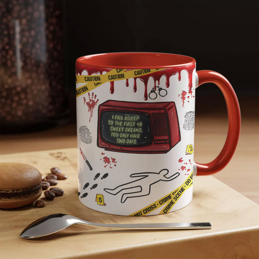 ☕ True Crime Coffee Mug – The First 48 Inspired Murder Mystery Cup