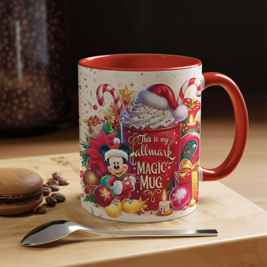 Hallmark Christmas Magic Mug – Festive Holiday Coffee Cup with Mickey & Gifts