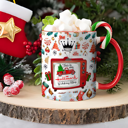 Hallmark Christmas Movie Watching Accent Mug – Festive Holiday Cup