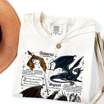 Empyrean Dragons T-Shirt | Fourth Wing Fantasy Tee