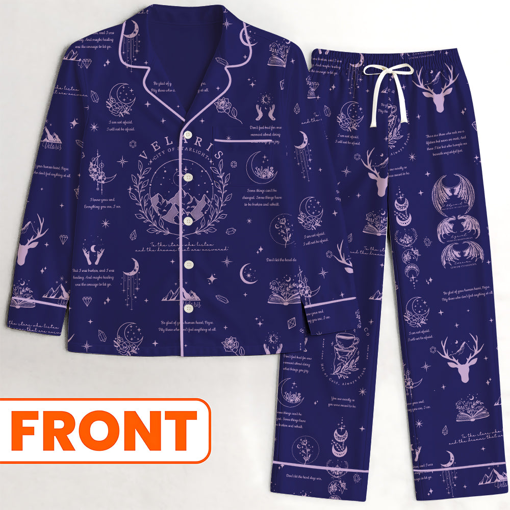 Night Court with our ACOTAR - Velaris City Pajamas Satin Set