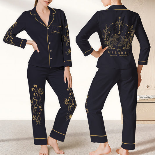Night Court with our ACOTAR - Velaris City Pajamas Satin Set