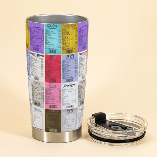 🎟️ Swiftie essentials only – concert ticket vibes wrapped around your tumbler.