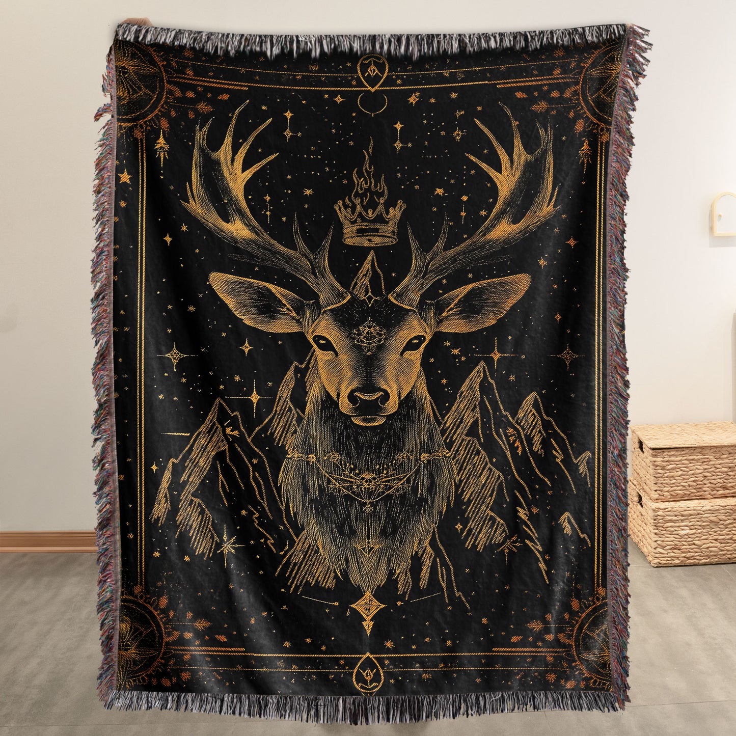 White Stag of Terrasen Royal Sigil Woven Blanket – TOG Blanket