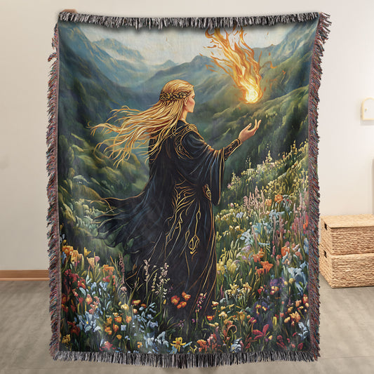 Fireheart in Bloom – Aelin’s Flame Amid the Wild Woven Blanket