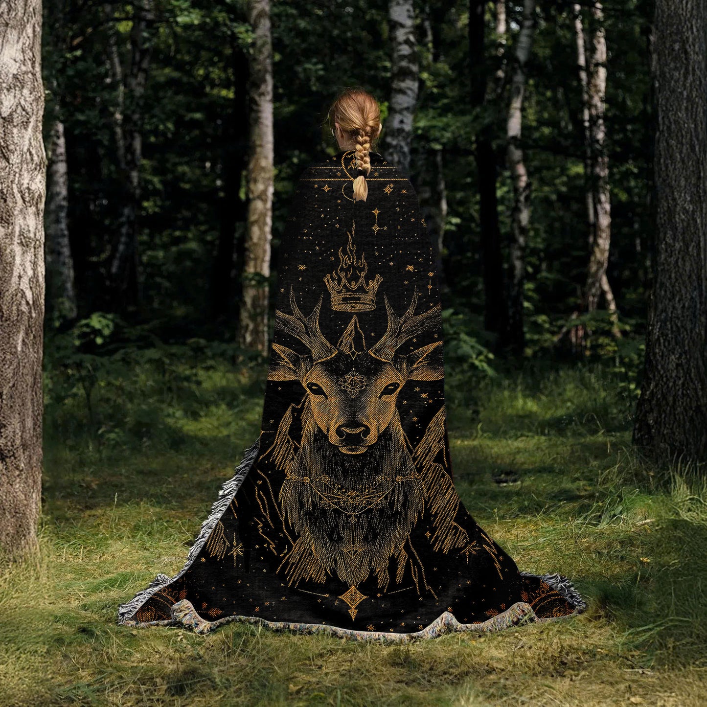 White Stag of Terrasen Royal Sigil Woven Blanket – TOG Blanket