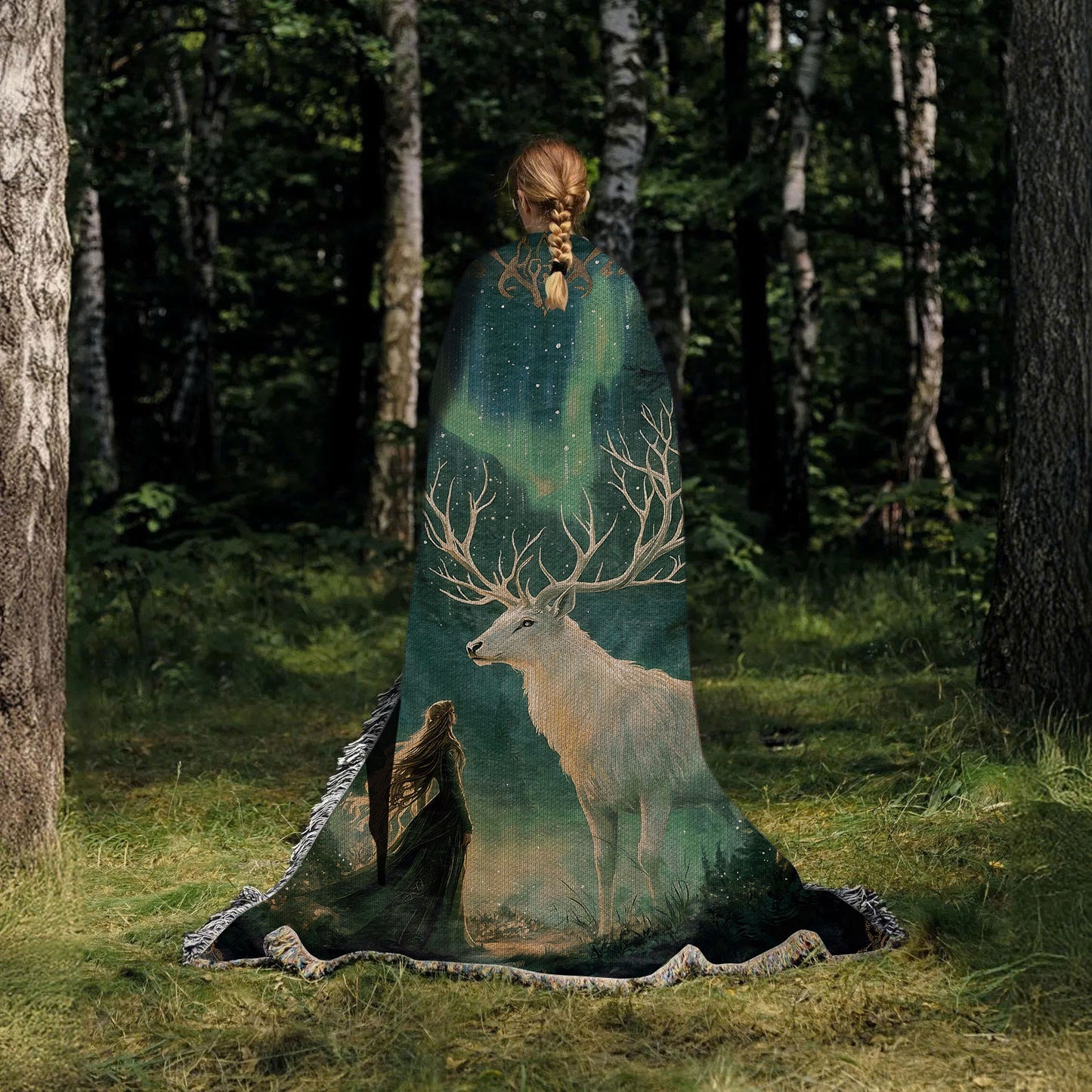 White Stag of Terrasen – Throne of Glass Inspired Woven Blanket