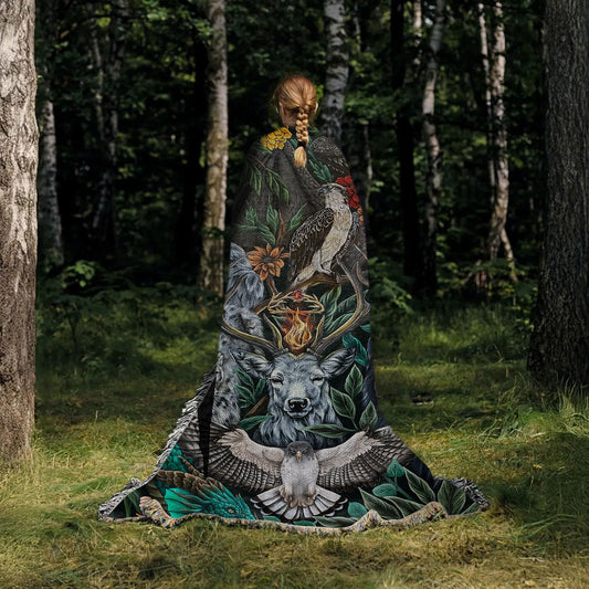 Sacred Beasts – Guardians of the Realms Woven Blanket