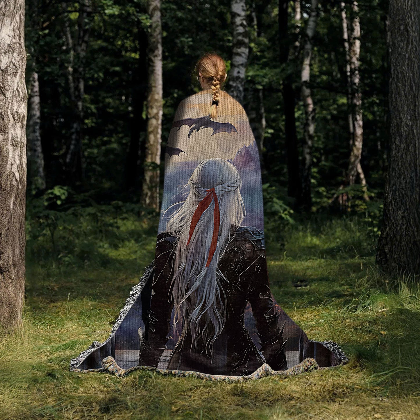 Manon Blackbeak & Wyverns – Throne of Glass Woven Blanket