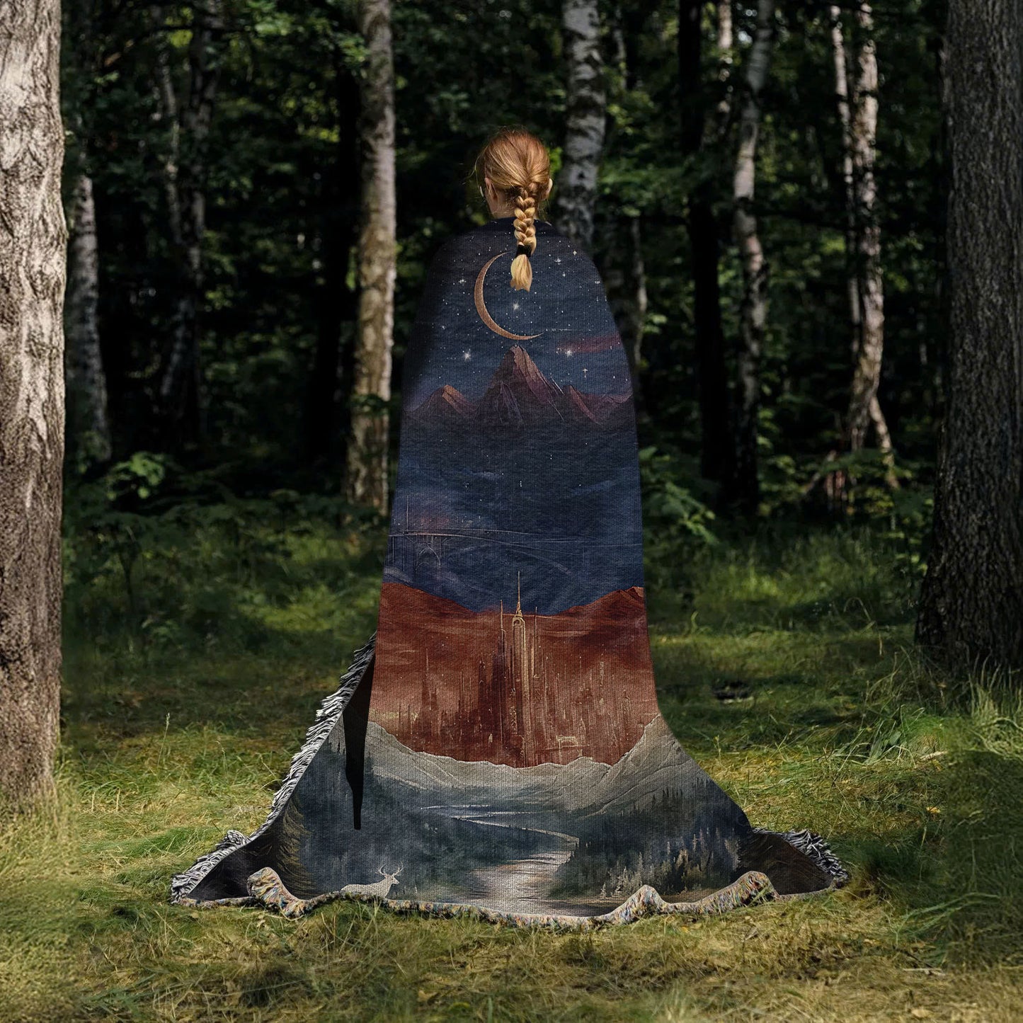 Velaris by Starlight – The City of Dreams Woven Blanket