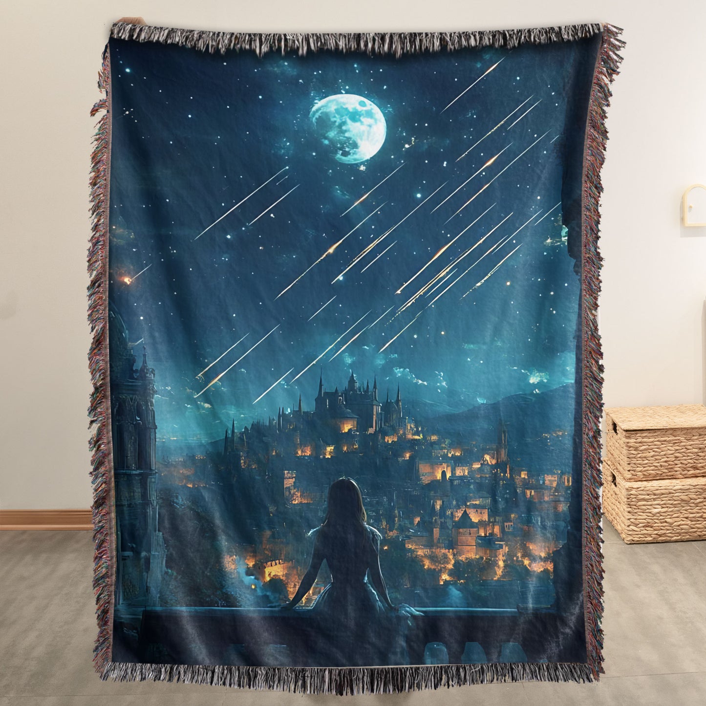 Starfall Over Velaris – Woven Blanket for ACOTAR