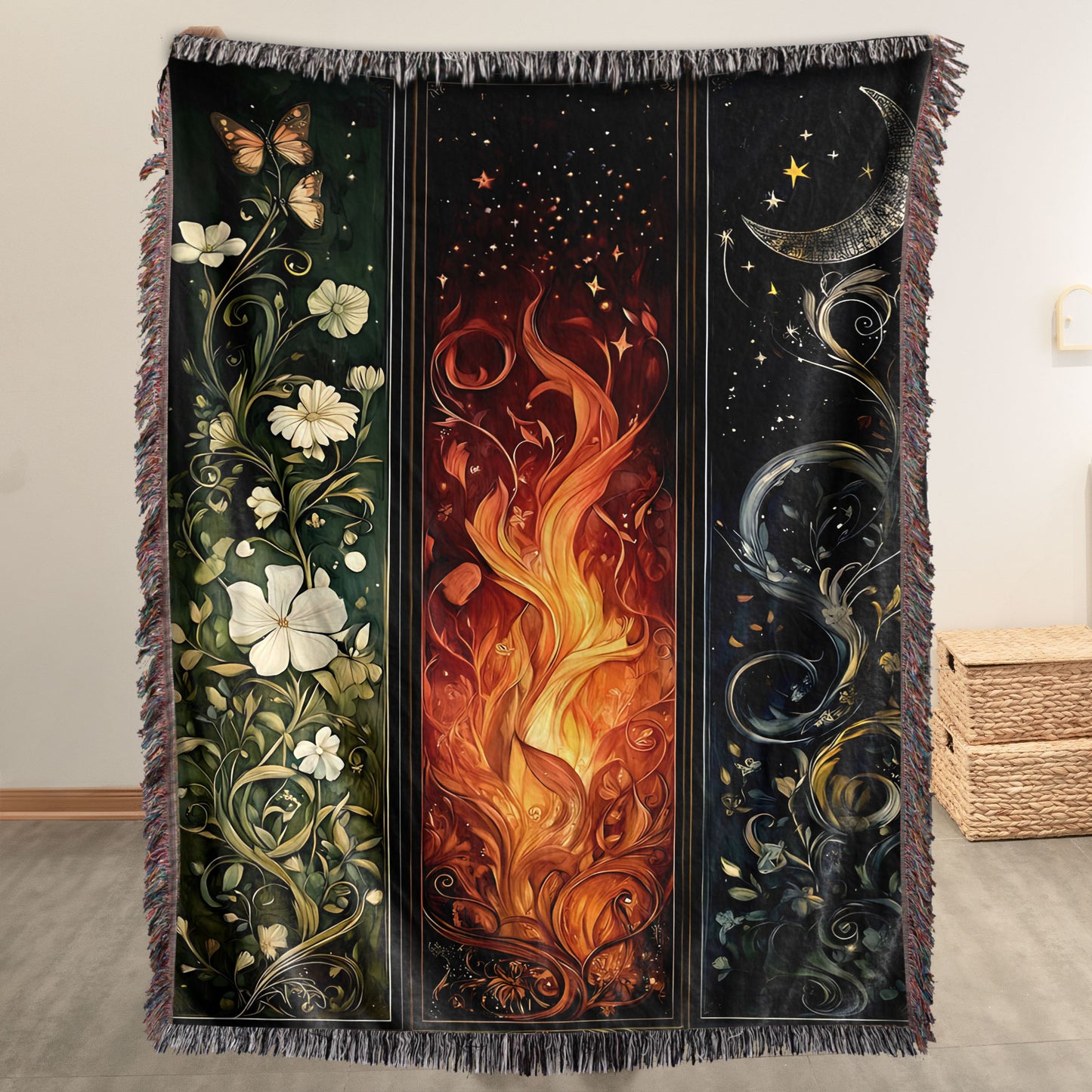 Magic of Erilea – Elemental Woven Blanket Inspired by Throne of Glass