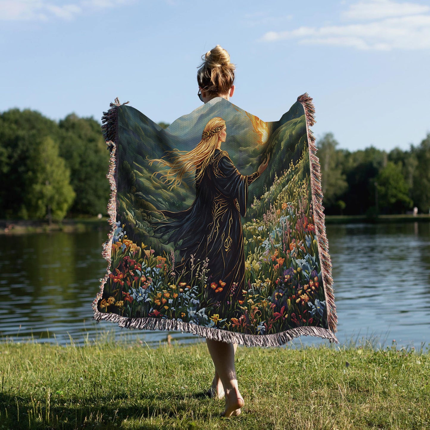Fireheart in Bloom – Aelin’s Flame Amid the Wild Woven Blanket