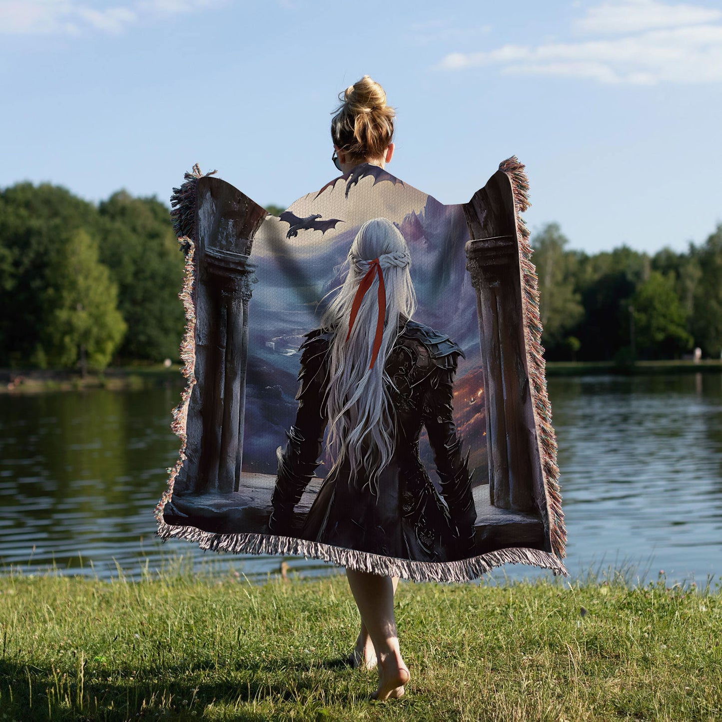 Manon Blackbeak & Wyverns – Throne of Glass Woven Blanket
