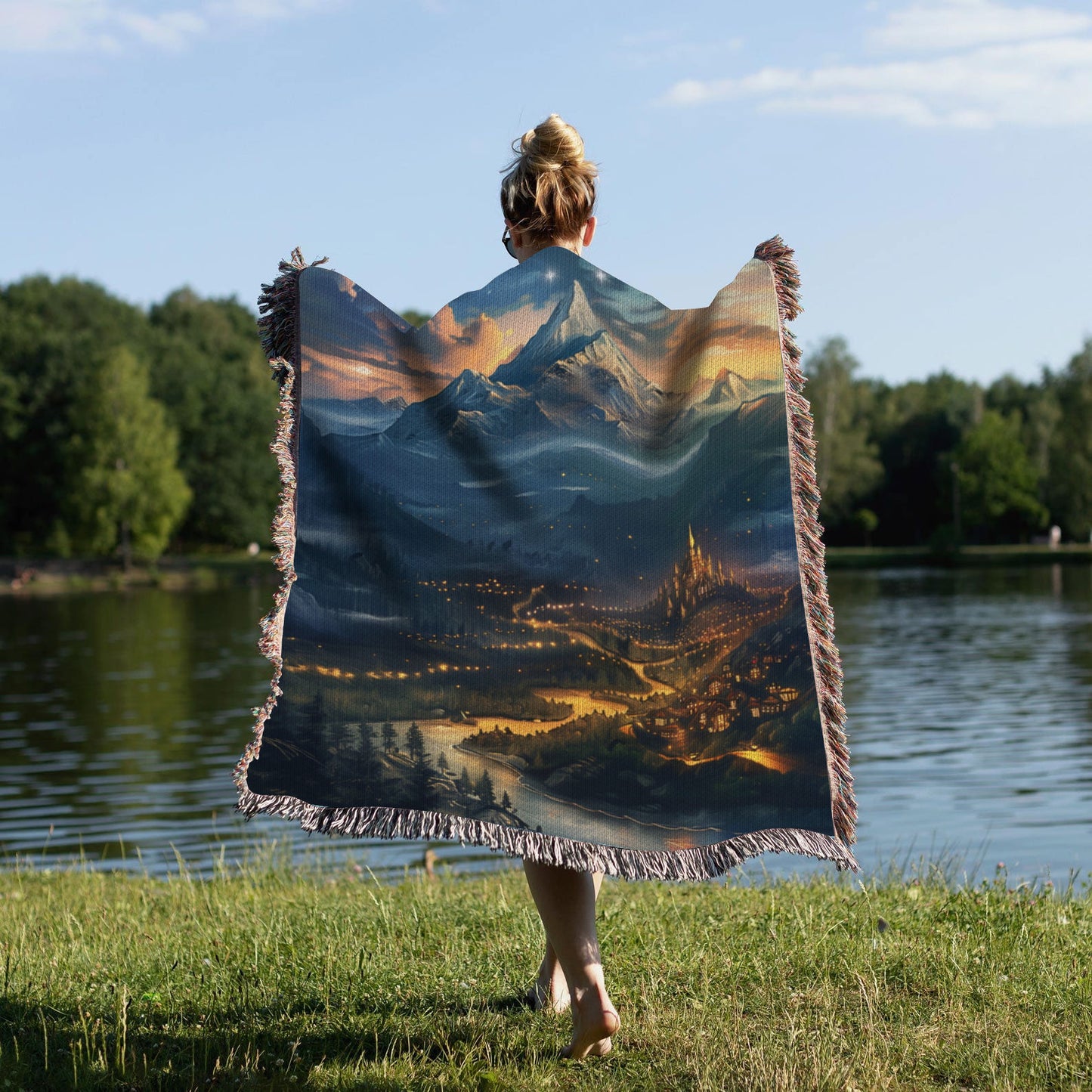 Sunset Over Velaris – ACOTAR Woven Blanket