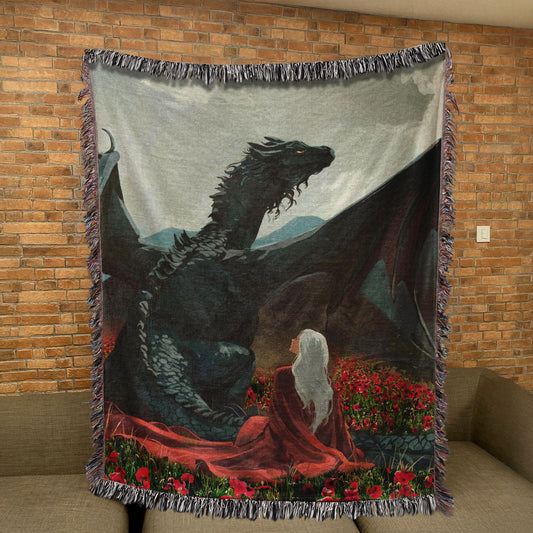 The Witchling Rider Woven Blanket – Manon & Abraxos