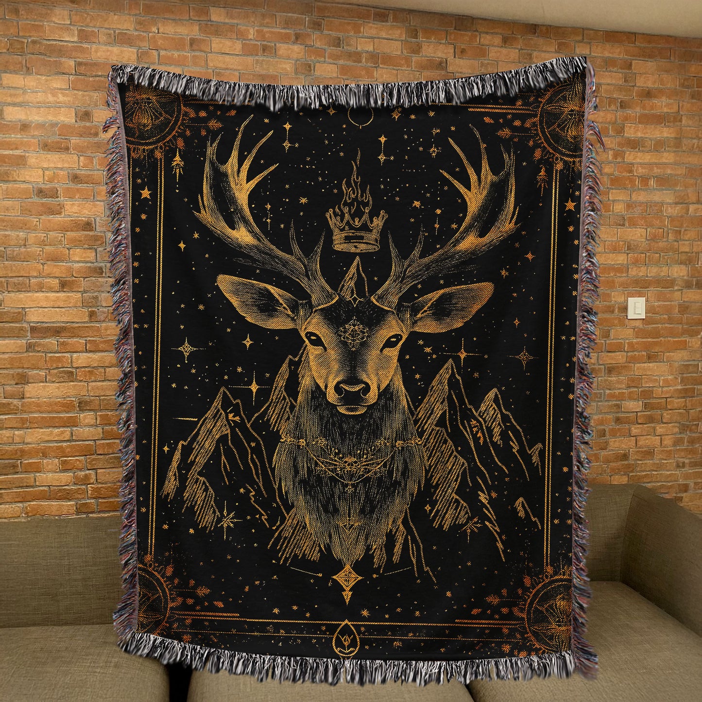 White Stag of Terrasen Royal Sigil Woven Blanket – TOG Blanket