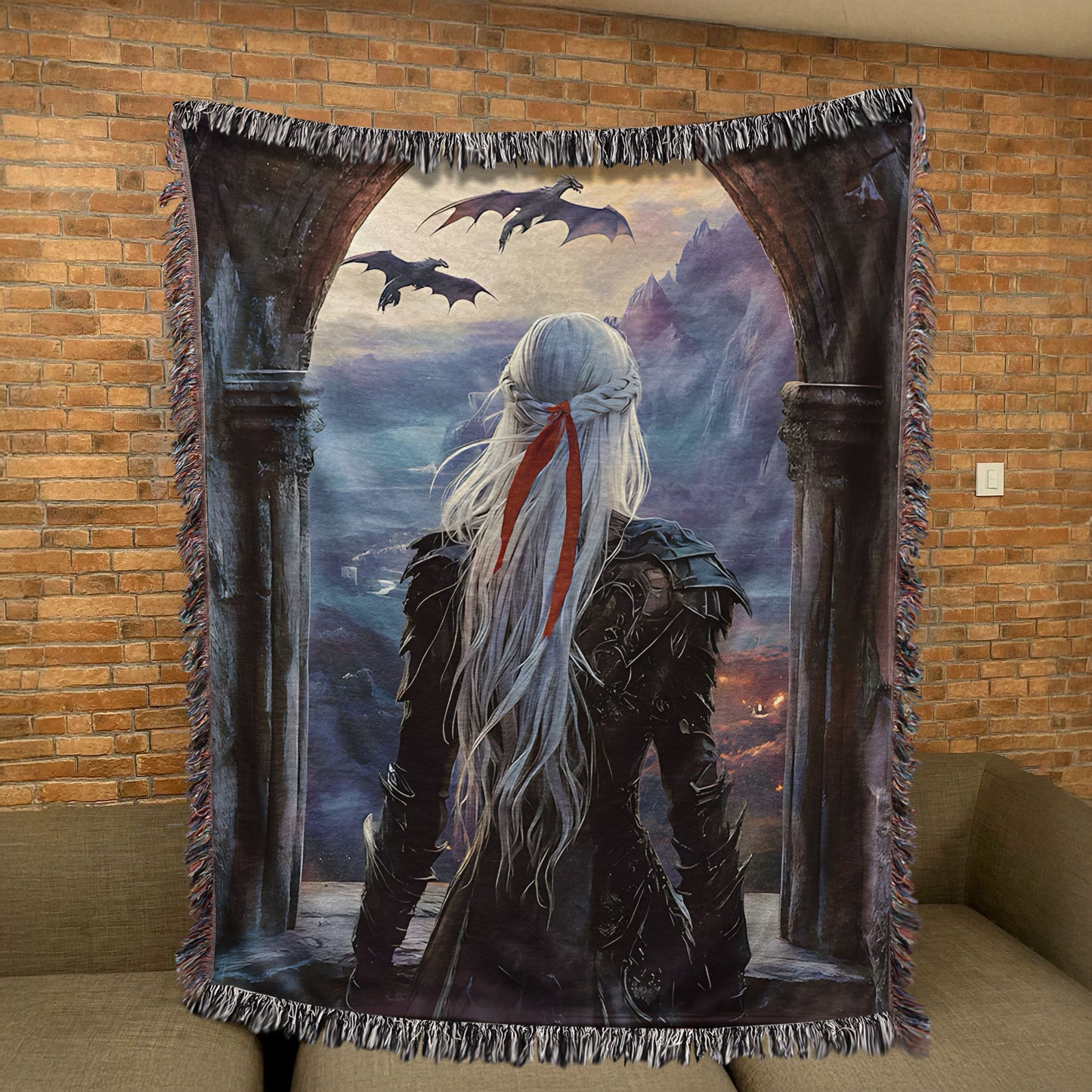 Manon Blackbeak & Wyverns – Throne of Glass Woven Blanket
