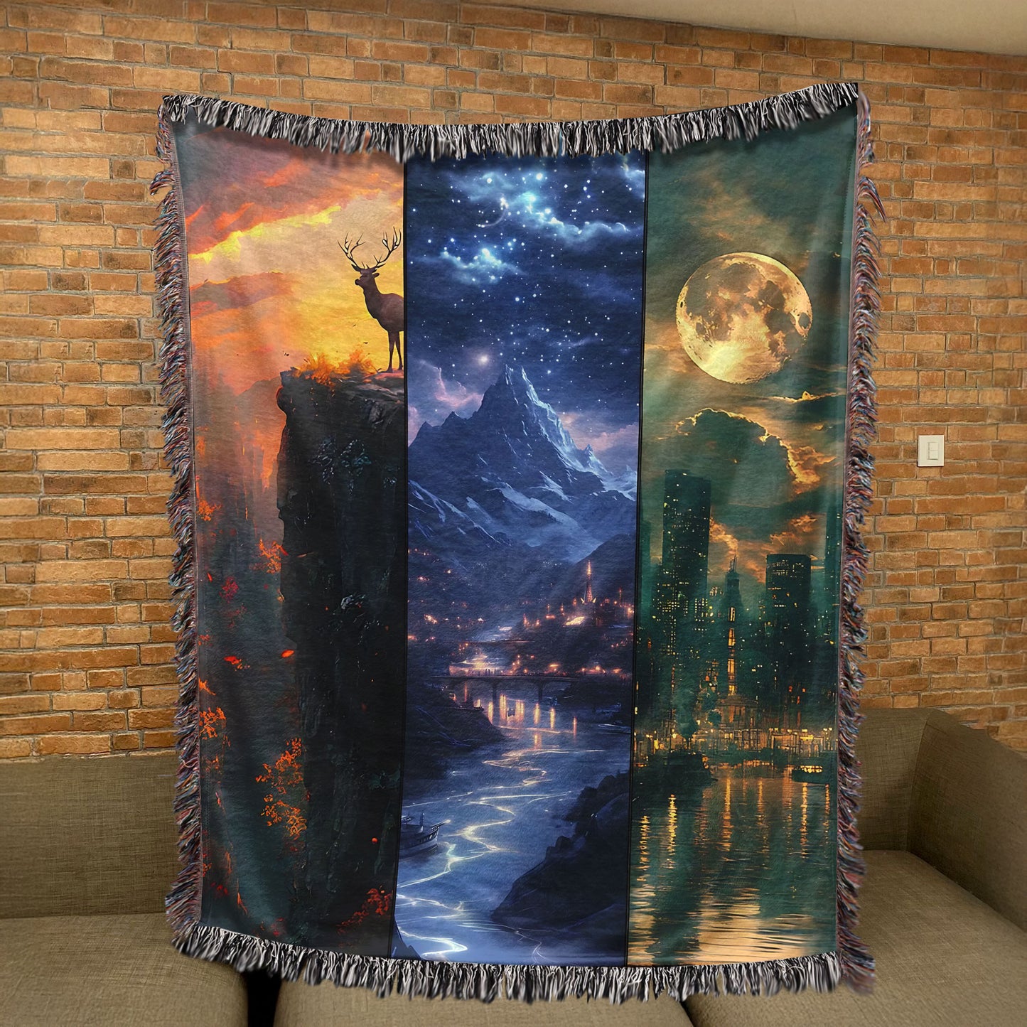 ACOTAR Realms – Velaris, Autumn Court & Crescent City Woven Blanket