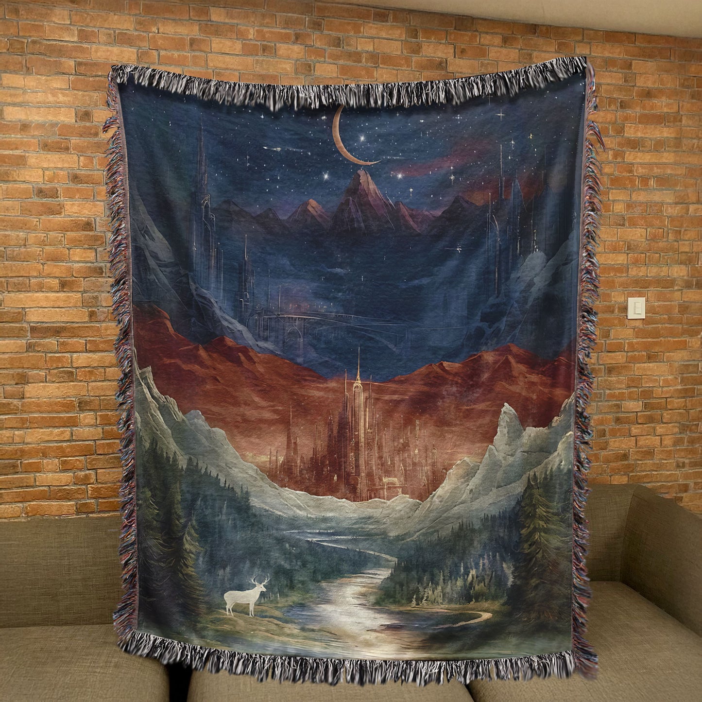 Velaris by Starlight – The City of Dreams Woven Blanket