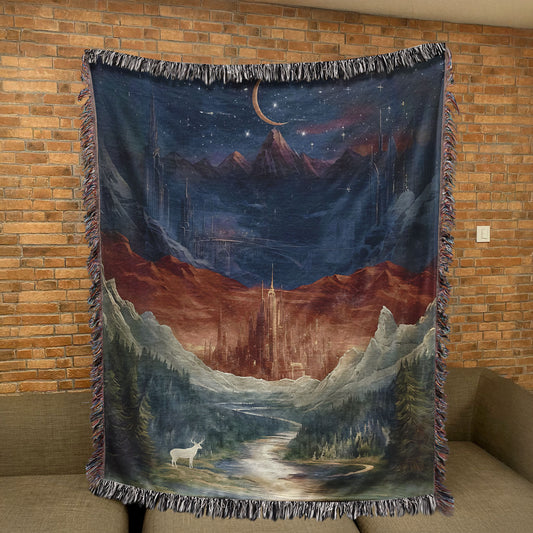 Velaris by Starlight – The City of Dreams Woven Blanket